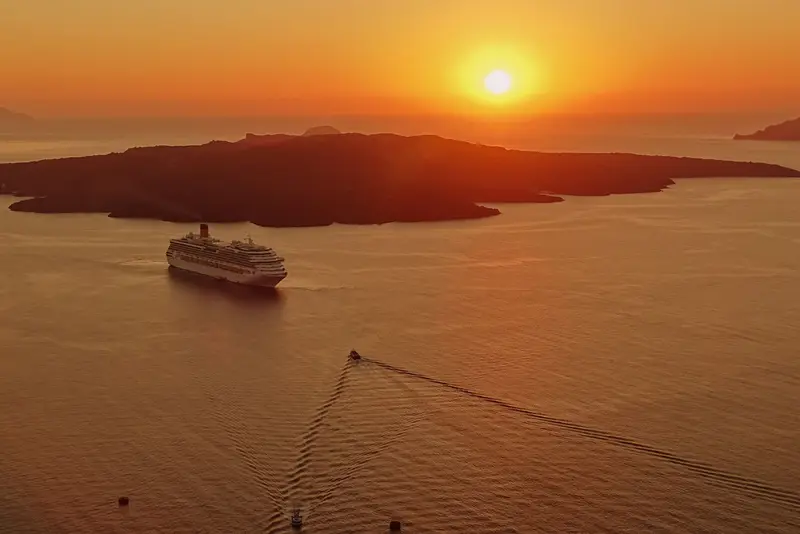 Santorini bei Sonnenuntergang